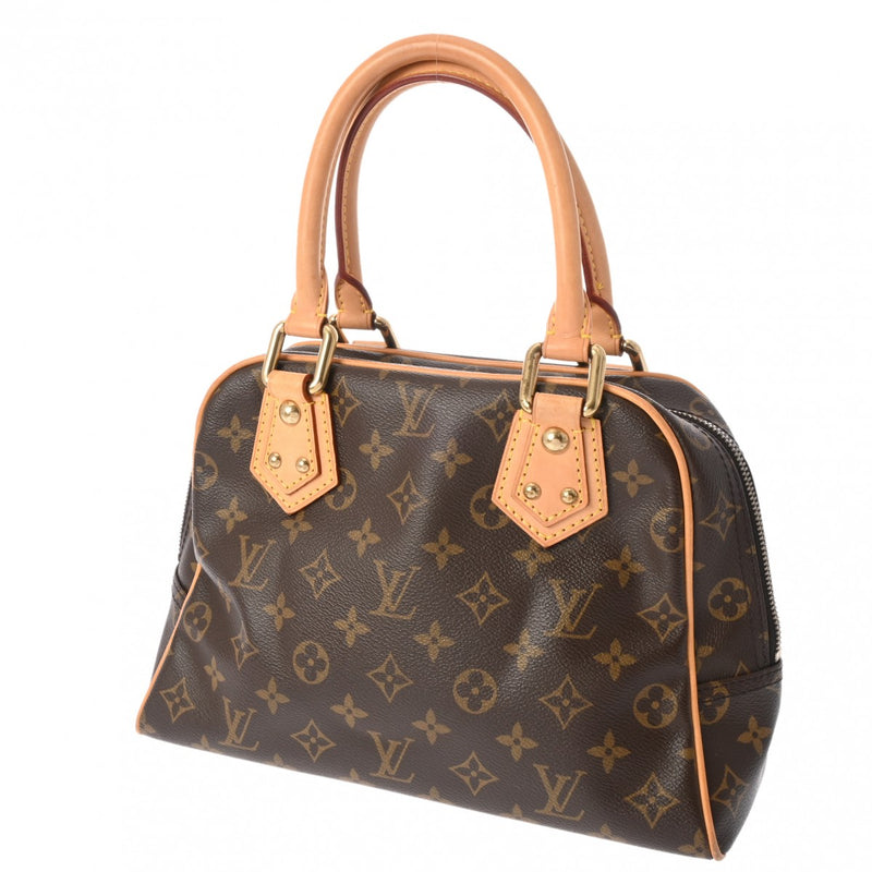 LOUIS VUITTON ルイヴィトン モノグラム マンハッタン PM ブラウン M40026 レディース モノグラムキャンバス ハンドバッグ ABランク 中古 銀蔵