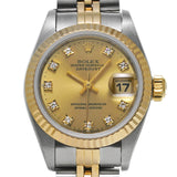 ROLEX ロレックス デイトジャスト 10Pダイヤ 69173G レディース 腕時計 自動巻き Aランク 中古 銀蔵