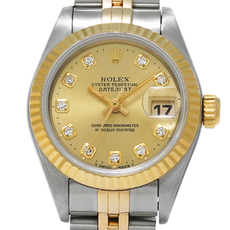 ROLEX ロレックス デイトジャスト 10Pダイヤ 69173G レディース 腕時計 自動巻き Aランク 中古 銀蔵