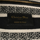 CHRISTIAN DIOR クリスチャンディオール Lady D-Lite ミディアム ホワイト/ブラック レディース トワルドゥジュイ ハンドバッグ Aランク 中古 銀蔵