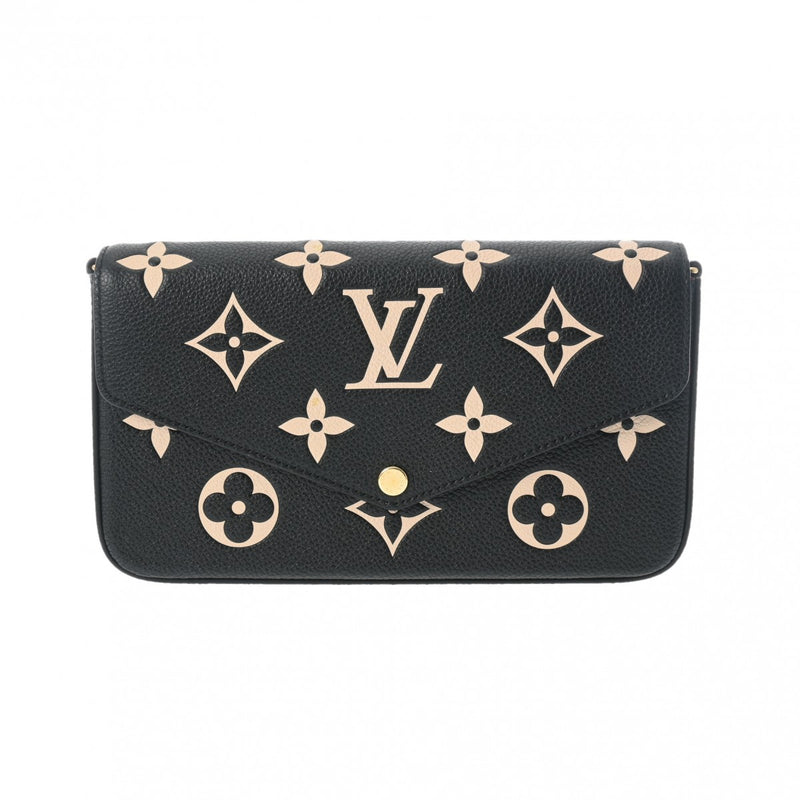 LOUIS VUITTON ルイヴィトン モノグラムアンプラント ポシェットフェリシー ノワール M82479 レディース レザー ショルダーバッグ Aランク 中古 銀蔵