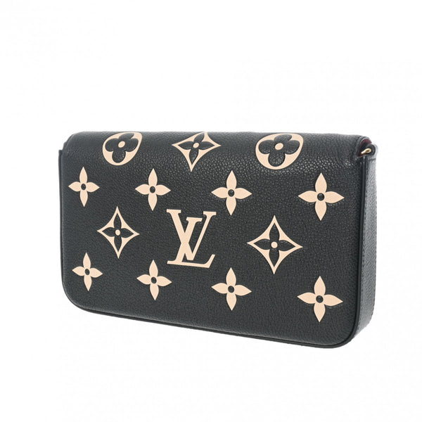 LOUIS VUITTON ルイヴィトン モノグラムアンプラント ポシェットフェリシー ノワール M82479 レディース レザー ショルダーバッグ Aランク 中古 銀蔵