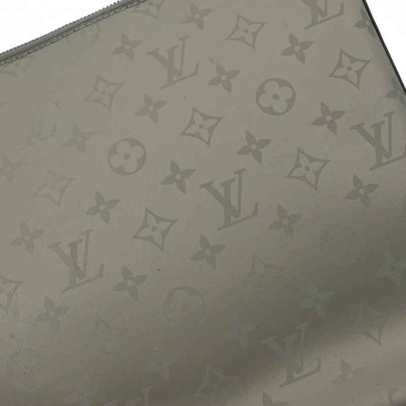 LOUIS VUITTON ルイヴィトン モノグラム チタニウム ポシェットコスモス グレー M63240 メンズ モノグラムチタニウムキャンバス クラッチバッグ ABランク 中古 銀蔵