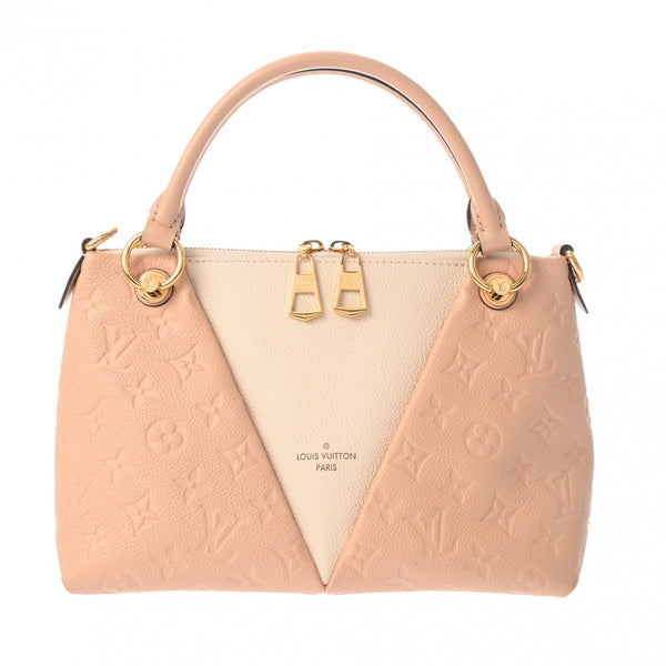 LOUIS VUITTON ルイヴィトン モノグラム アンプント Vトート BB 2WAY ベージュローズ/クレーム M44455 レディース レザー ハンドバッグ ABランク 中古 銀蔵