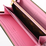 LOUIS VUITTON ルイヴィトン モノグラム ジッピーウォレット ヴィヴィエンヌ ホリデー ブラウン ピンク M82614 レディース モノグラムキャンバス 長財布 未使用 銀蔵