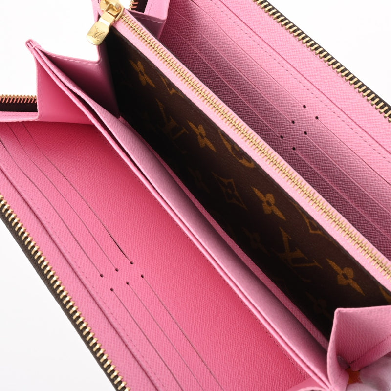 LOUIS VUITTON ルイヴィトン モノグラム ジッピーウォレット ヴィヴィエンヌ ホリデー ブラウン ピンク M82614 レディース モノグラムキャンバス 長財布 未使用 銀蔵