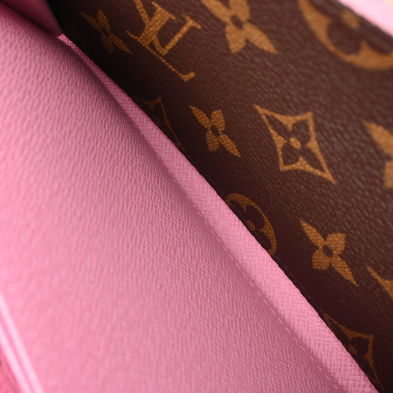 LOUIS VUITTON ルイヴィトン モノグラム ジッピーウォレット ヴィヴィエンヌ ホリデー ブラウン ピンク M82614 レディース モノグラムキャンバス 長財布 未使用 銀蔵