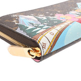 LOUIS VUITTON ルイヴィトン モノグラム ジッピーウォレット ヴィヴィエンヌ ホリデー ブラウン ピンク M82614 レディース モノグラムキャンバス 長財布 未使用 銀蔵