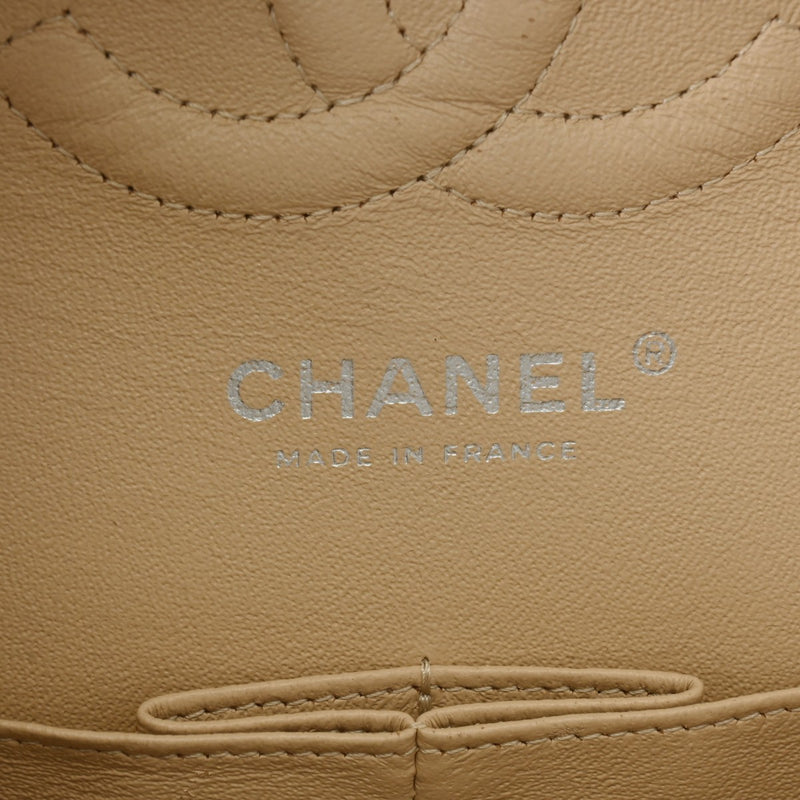 CHANEL シャネル マトラッセ チェーンショルダー Wフラップ 25cm ベージュ A01112 レディース キャビアスキン ショルダーバッグ Aランク 中古 銀蔵