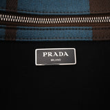 PRADA プラダ カナパ ミニトート 2WAY  ブルー/ブラウン レディース デニムジャガード ハンドバッグ Aランク 中古 銀蔵