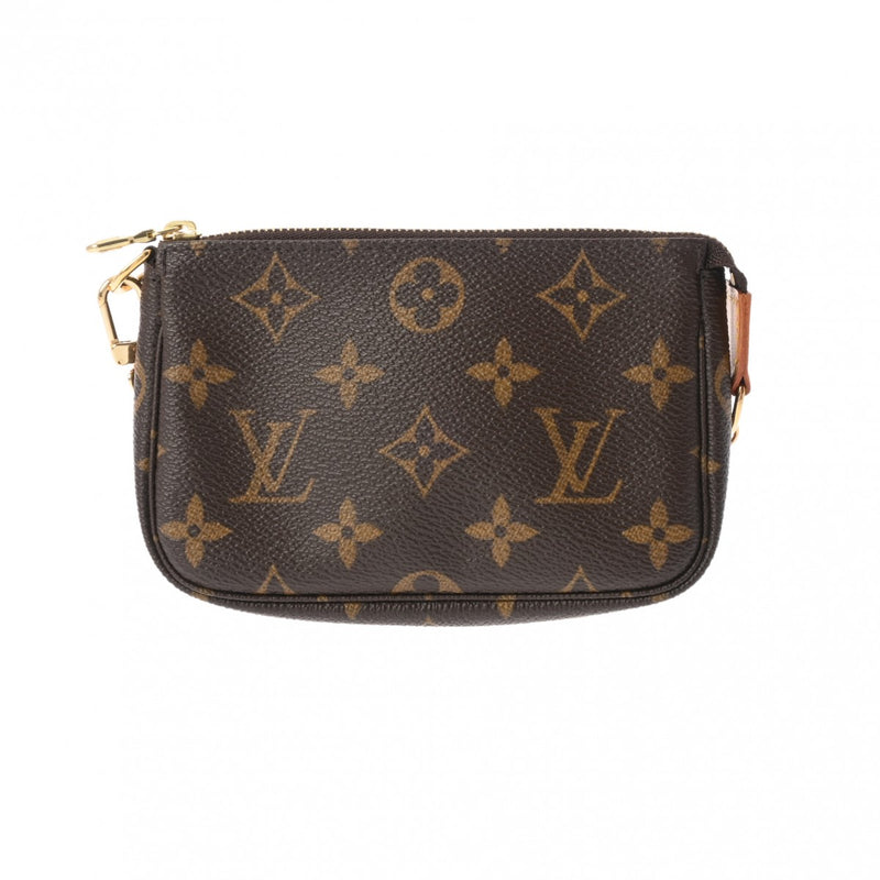 LOUIS VUITTON ルイヴィトン モノグラム ミニ ポシェット アクセソワール ブラウン M58009 レディース モノグラムキャンバス アクセサリーポーチ Aランク 中古 銀蔵