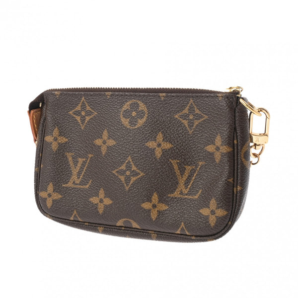 LOUIS VUITTON ルイヴィトン モノグラム ミニ ポシェット アクセソワール ブラウン M58009 レディース モノグラムキャンバス アクセサリーポーチ Aランク 中古 銀蔵