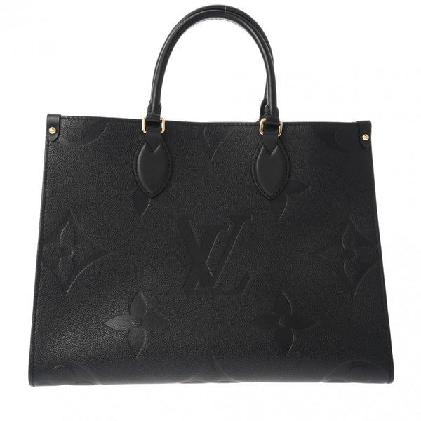 LOUIS VUITTON ルイヴィトン モノグラムアンプラント オンザゴー MM 2WAY ノワール レディース レザー トートバッグ Aランク 中古 銀蔵