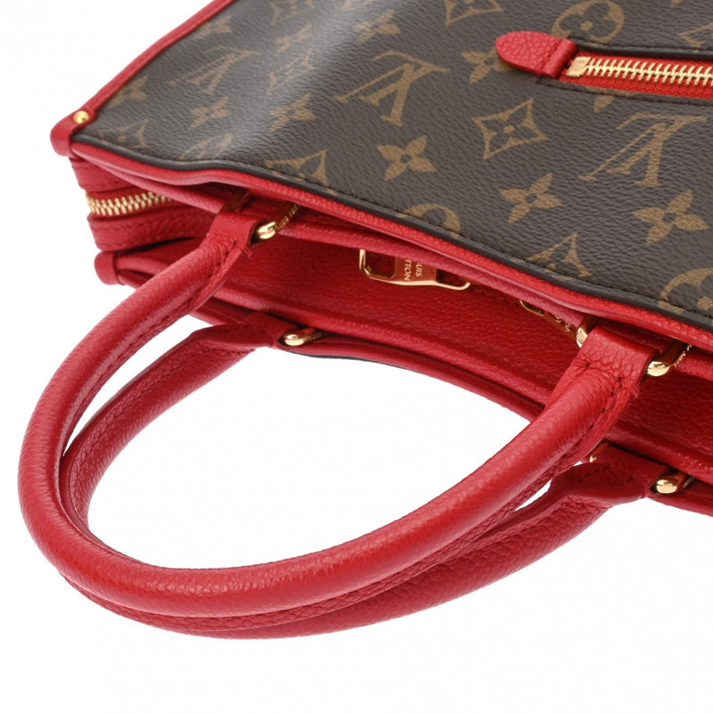 LOUIS VUITTON ルイヴィトン モノグラム ポパンクール PM 2WAY ルージュ M43433 レディース モノグラムキャンバス ハンドバッグ Aランク 中古 銀蔵