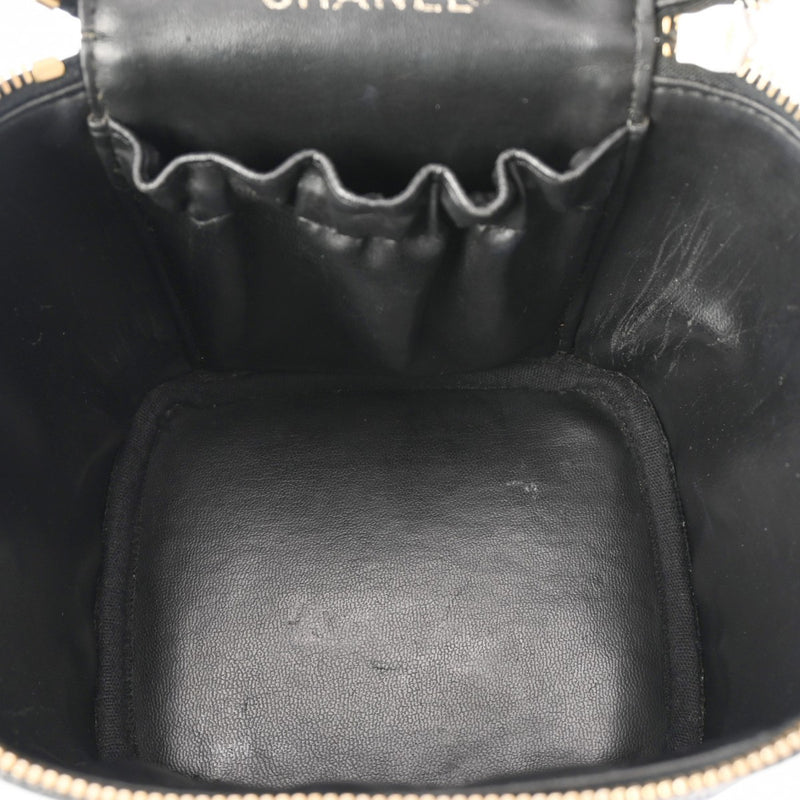 CHANEL シャネル 縦型 バニティ ブラック A01998 レディース キャビアスキン ハンドバッグ ABランク 中古 銀蔵