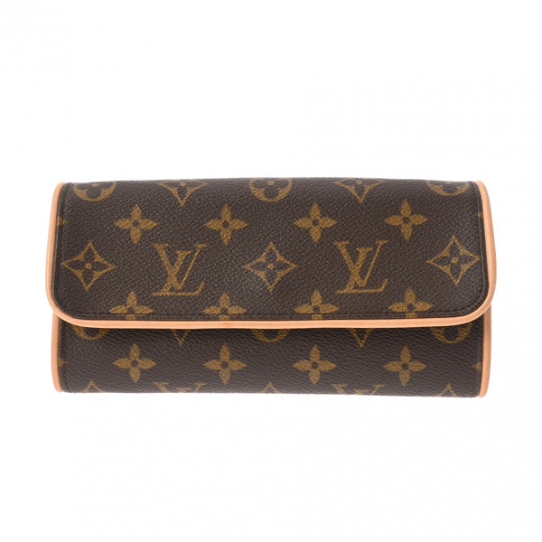 LOUIS VUITTON ルイヴィトン モノグラム ポシェットツイン PM ブラウン M51854 レディース モノグラムキャンバス ショルダーバッグ Aランク 中古 銀蔵