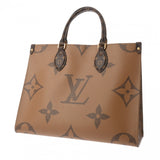 LOUIS VUITTON ルイヴィトン モノグラムジャイアント オンザゴー MM 2WAYトート ブラウン M45321 レディース モノグラムキャンバス ハンドバッグ Aランク 中古 銀蔵