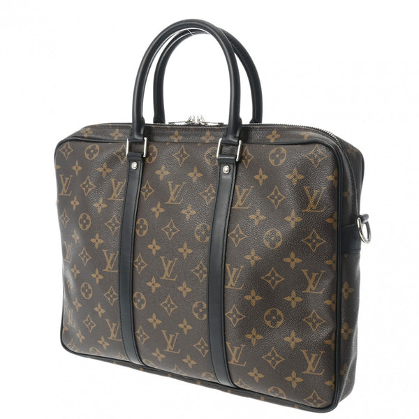 LOUIS VUITTON ルイヴィトン モノグラム マカサー PDV PM ポルトドキュマン ヴォワヤージュ  ブラウン M52005 メンズ モノグラムキャンバス ビジネスバッグ Aランク 中古 銀蔵