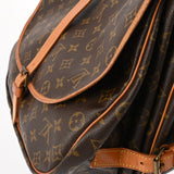 LOUIS VUITTON ルイヴィトン モノグラム ソミュール 35 ブラウン M42254 レディース モノグラムキャンバス ショルダーバッグ Bランク 中古 銀蔵