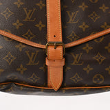 LOUIS VUITTON ルイヴィトン モノグラム ソミュール 35 ブラウン M42254 レディース モノグラムキャンバス ショルダーバッグ Bランク 中古 銀蔵