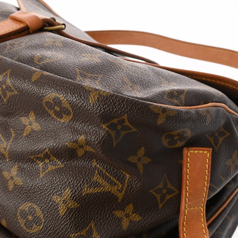 LOUIS VUITTON ルイヴィトン モノグラム ソミュール 35 ブラウン M42254 レディース モノグラムキャンバス ショルダーバッグ Bランク 中古 銀蔵