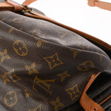 LOUIS VUITTON ルイヴィトン モノグラム ソミュール 35 ブラウン M42254 レディース モノグラムキャンバス ショルダーバッグ Bランク 中古 銀蔵