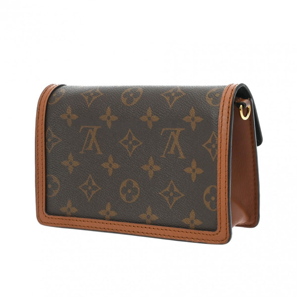 LOUIS VUITTON ルイヴィトン モノグラムリバース ポルトフォイユ ドーフィーヌ 2WAYクラッチ ブラウン M68746 レディース モノグラムキャンバス ショルダーバッグ ABランク 中古 銀蔵