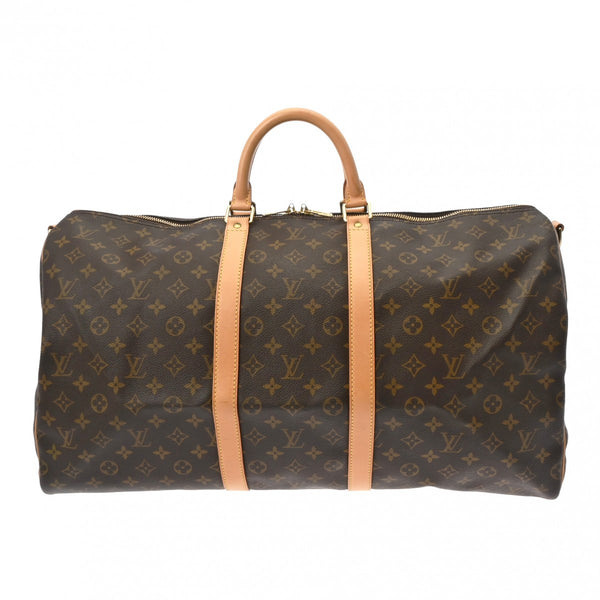 LOUIS VUITTON ルイヴィトン モノグラム キーポル バンドリエール 55 ブラウン M41414 ユニセックス モノグラムキャンバス ボストンバッグ ABランク 中古 銀蔵