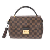 LOUIS VUITTON ルイヴィトン ダミエ クロワゼット 2WAY ブラウン N53000 レディース ダミエキャンバス ハンドバッグ Aランク 中古 銀蔵