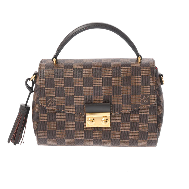 LOUIS VUITTON ルイヴィトン ダミエ クロワゼット 2WAY ブラウン N53000 レディース ダミエキャンバス ハンドバッグ Aランク 中古 銀蔵