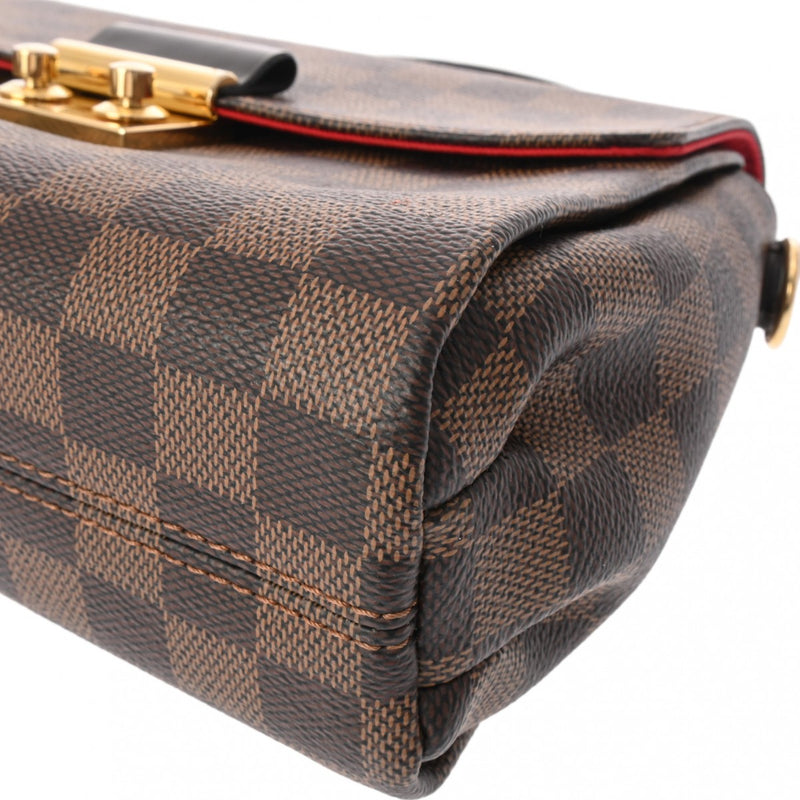 LOUIS VUITTON ルイヴィトン ダミエ クロワゼット 2WAY ブラウン N53000 レディース ダミエキャンバス ハンドバッグ Aランク 中古 銀蔵