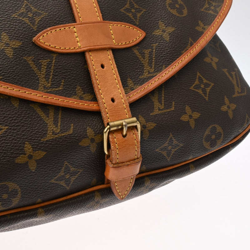 LOUIS VUITTON ルイヴィトン モノグラム ソミュール 30 ブラウン M42256 レディース モノグラムキャンバス ショルダーバッグ Bランク 中古 銀蔵