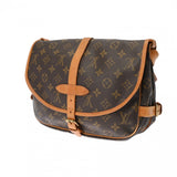 LOUIS VUITTON ルイヴィトン モノグラム ソミュール 30 ブラウン M42256 レディース モノグラムキャンバス ショルダーバッグ Bランク 中古 銀蔵