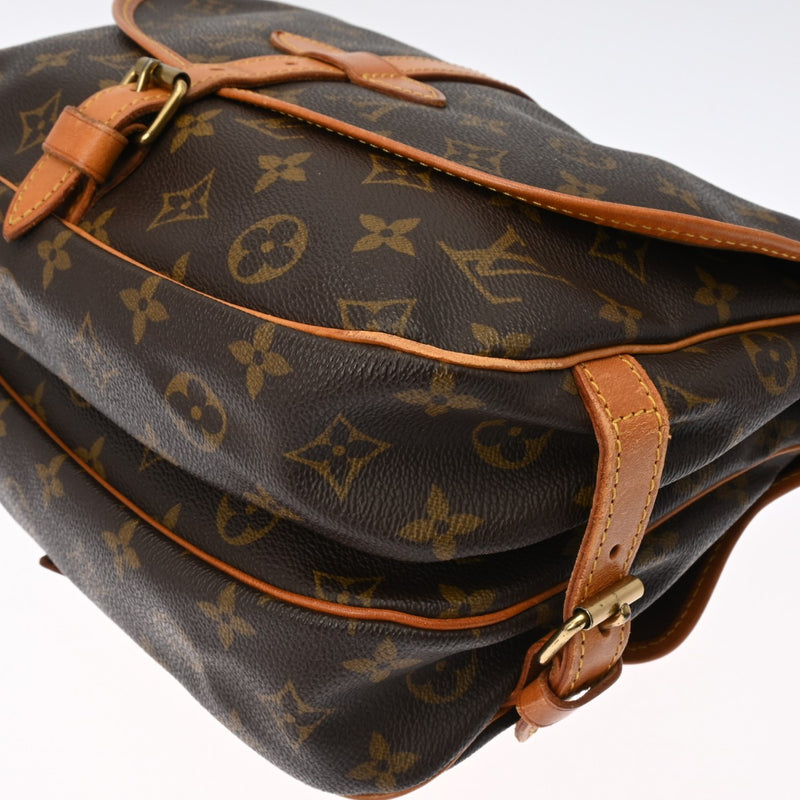 LOUIS VUITTON ルイヴィトン モノグラム ソミュール 30 ブラウン M42256 レディース モノグラムキャンバス ショルダーバッグ Bランク 中古 銀蔵