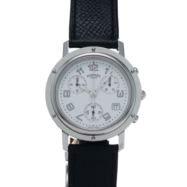 エルメス　美品　クロノグラフ　デイト　CL1.910　メンズ腕時計　稼働品 エルメス クリッパー クロノグラフ メンズ 腕時計 CL1.910 HERMES 中古