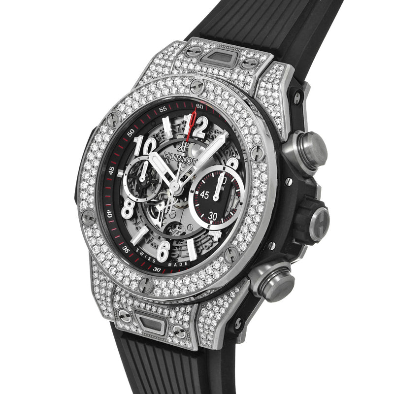 ウブロ ビッグバン 411.NX.1170.X.1704 マットブラックスケルトン メンズ 腕時計 自動巻き 中古 銀蔵