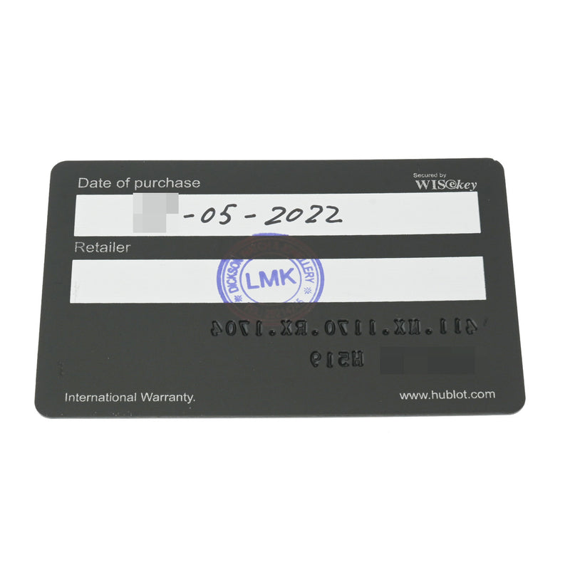 ウブロ ビッグバン 411.NX.1170.X.1704 マットブラックスケルトン メンズ 腕時計 自動巻き 中古 銀蔵