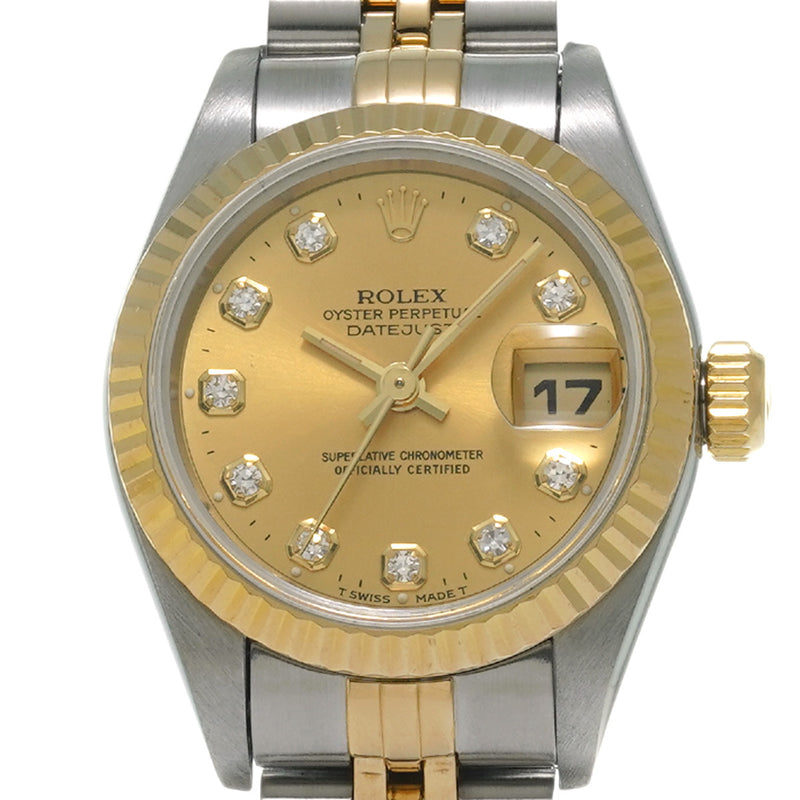 ROLEX ロレックス デイトジャスト 10Pダイヤ 69173G レディース 腕時計 自動巻き Aランク 中古 銀蔵