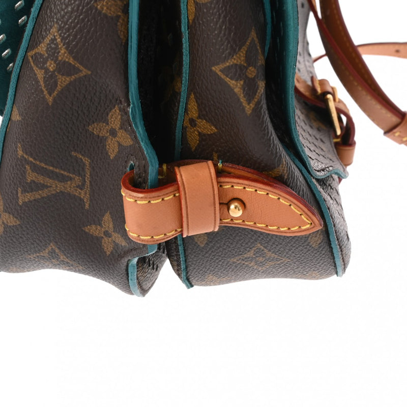 LOUIS VUITTON ルイヴィトン モノグラムペルフォ フローレ ソミュール 2012年クルーズ ターコイズ系 M93998 レディース モノグラムキャンバス ショルダーバッグ Aランク 中古 銀蔵