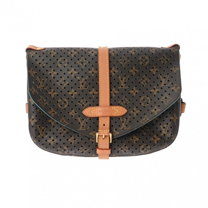 LOUIS VUITTON ルイヴィトン モノグラムペルフォ フローレ ソミュール 2012年クルーズ ターコイズ系 M93998 レディース モノグラムキャンバス ショルダーバッグ Aランク 中古 銀蔵