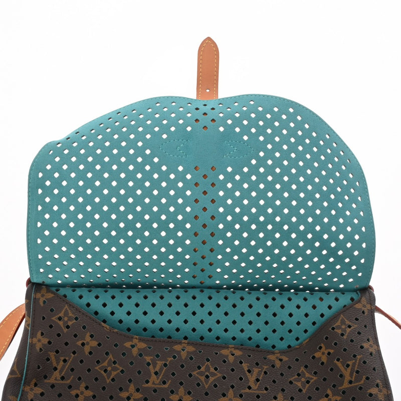 LOUIS VUITTON ルイヴィトン モノグラムペルフォ フローレ ソミュール 2012年クルーズ ターコイズ系 M93998 レディース モノグラムキャンバス ショルダーバッグ Aランク 中古 銀蔵