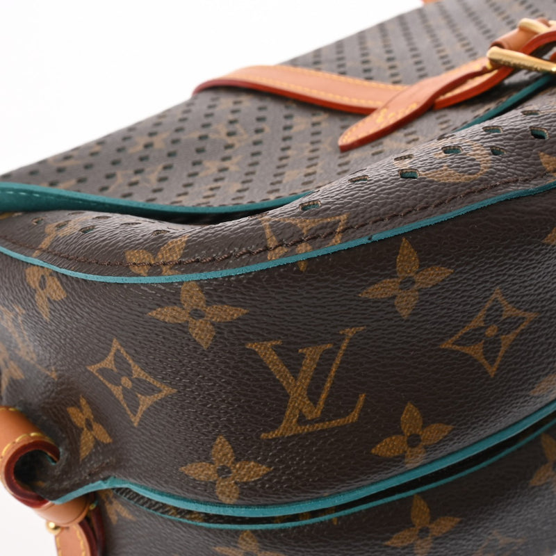 LOUIS VUITTON ルイヴィトン モノグラムペルフォ フローレ ソミュール 2012年クルーズ ターコイズ系 M93998 レディース モノグラムキャンバス ショルダーバッグ Aランク 中古 銀蔵