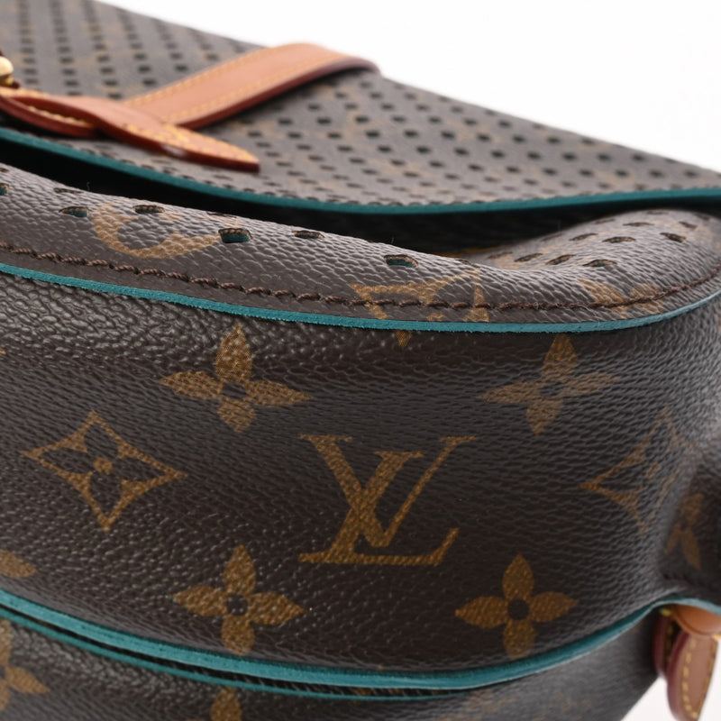 LOUIS VUITTON ルイヴィトン モノグラムペルフォ フローレ ソミュール 2012年クルーズ ターコイズ系 M93998 レディース モノグラムキャンバス ショルダーバッグ Aランク 中古 銀蔵