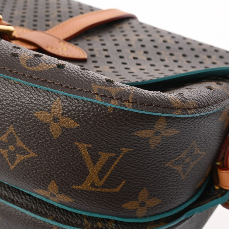 LOUIS VUITTON ルイヴィトン モノグラムペルフォ フローレ ソミュール 2012年クルーズ ターコイズ系 M93998 レディース モノグラムキャンバス ショルダーバッグ Aランク 中古 銀蔵