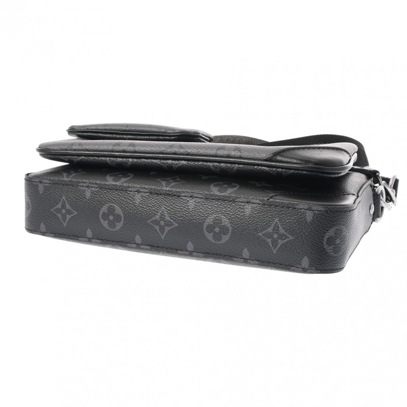 LOUIS VUITTON ルイヴィトン モノグラムエクリプス トリオメッセンジャー 黒/グレー M69443 メンズ モノグラムエクリプスキャンバス ショルダーバッグ Aランク 中古 銀蔵