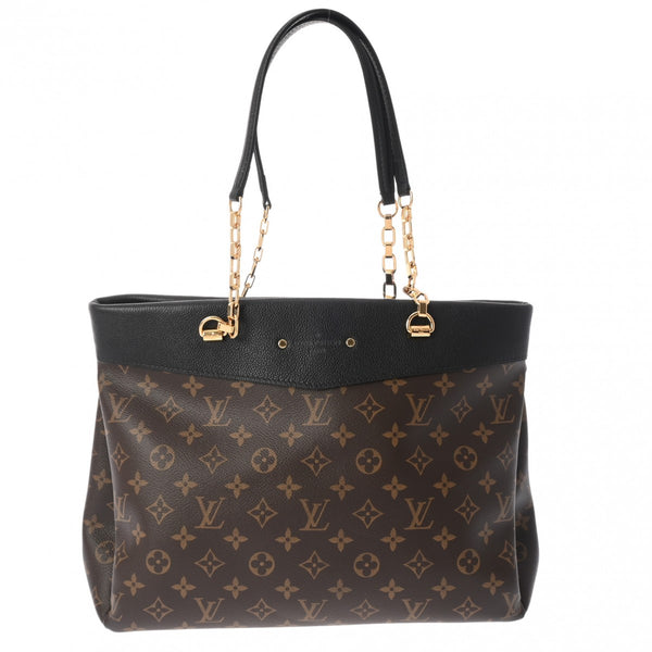 LOUIS VUITTON ルイヴィトン モノグラム パラス ショッパー ブラック M51198 レディース モノグラムキャンバス トートバッグ Aランク 中古 銀蔵