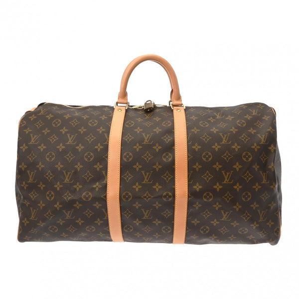 LOUIS VUITTON ルイヴィトン モノグラム キーポル 55 ブラウン M41424 ユニセックス モノグラムキャンバス ボストンバッグ ABランク 中古 銀蔵