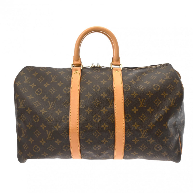 LOUIS VUITTON ルイヴィトン モノグラム キーポル 45 ブラウン M41428 ユニセックス モノグラムキャンバス ボストンバッグ Bランク 中古 銀蔵