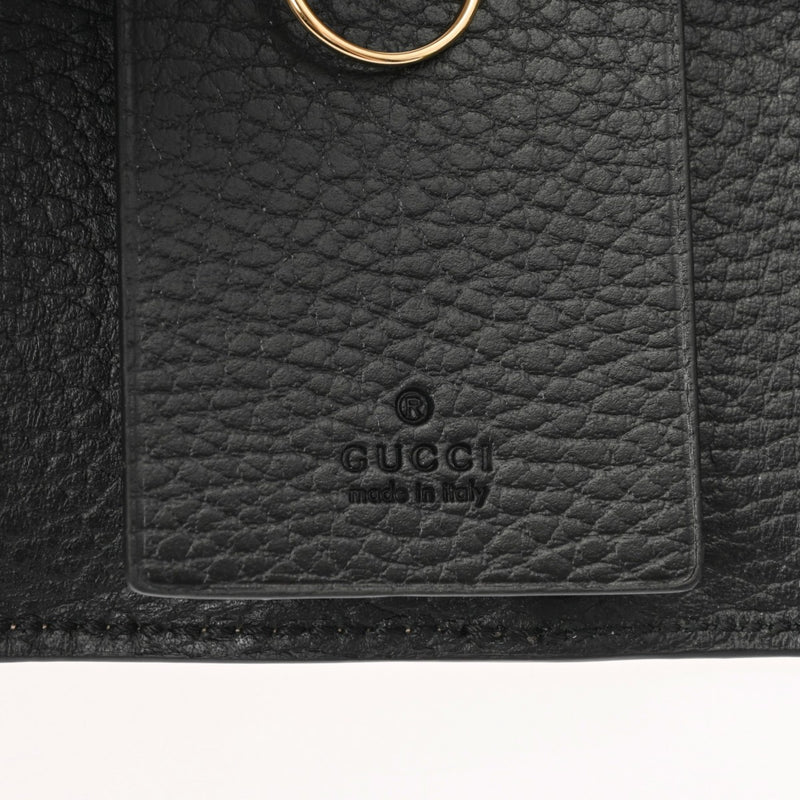 GUCCI グッチ GGマーモント 6連 グレージュ系/ブラック 456118 レディース GGスプリームキャンバス レザー キーケース 新同 中古 銀蔵