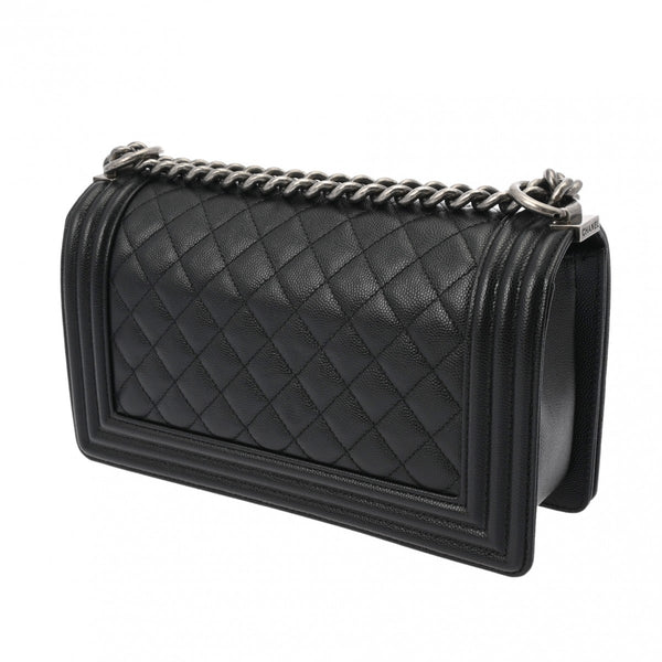 CHANEL シャネル ボーイシャネル チェーンショルダー 25cm ブラック A67086 レディース キャビアスキン ショルダーバッグ Aランク 中古 銀蔵